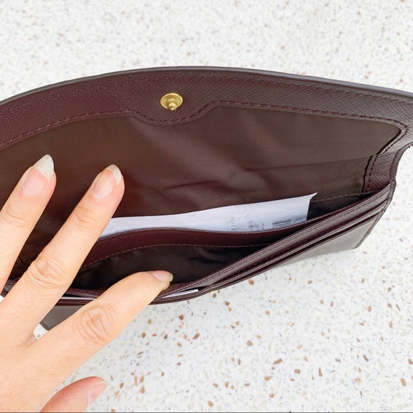 NWT Authentic Coach Slim Leather Wallet Unisex Dark Brown - Picture 6 of 6